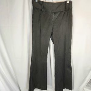 Tahari Black w/Stitching Pinstripes Wide Leg Dress Pants Size 2